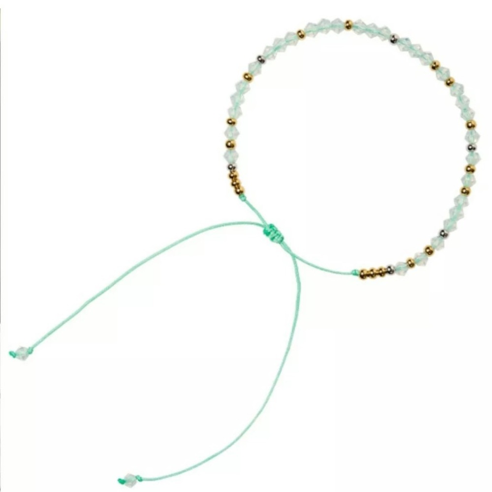 Origami Owl Morse Code Bracelet - Mint "FOCUS"